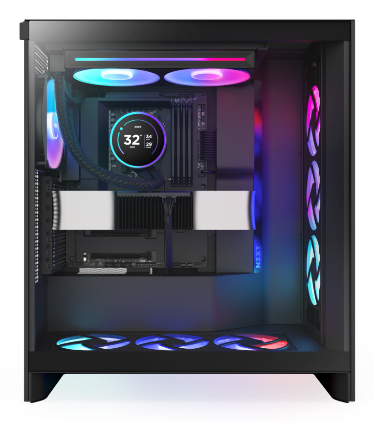 NZXT Kraken Elite 280 RGB CPU-Wasserkühlung mit LCD-Display 2x 140 mm Mattschwarz
