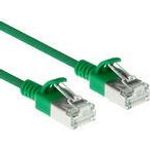 ACT Green 10 meters LSZH S/FTP CAT6A slimline patch cable snagless with RJ45 connectors (DB7710)