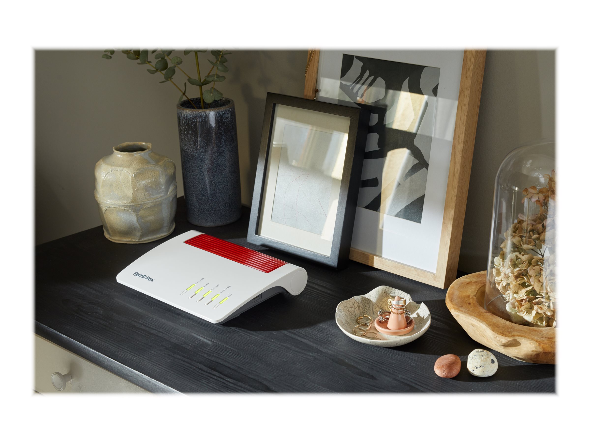 FRITZ!Box 7590 AX WLAN-Router Wi-Fi 6 Rot, Weiß