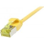 Patchkabel RJ45, CAT6A 500Mhz, 1,0m, gelb, U/FTP, slimline rund d=3,8mm, TPE/LSZH(Superflex), AWG32, mitCat.7 Rohkabel, Synergy 21 (S217373V3)