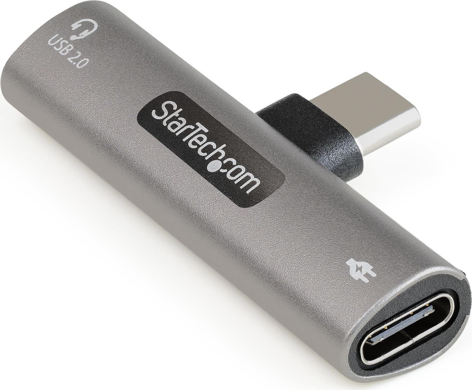 STARTECH.COM USB C Audio und Charge Adapter, USB-C Audio Adapter with USB-C Audio Headphone/Headset