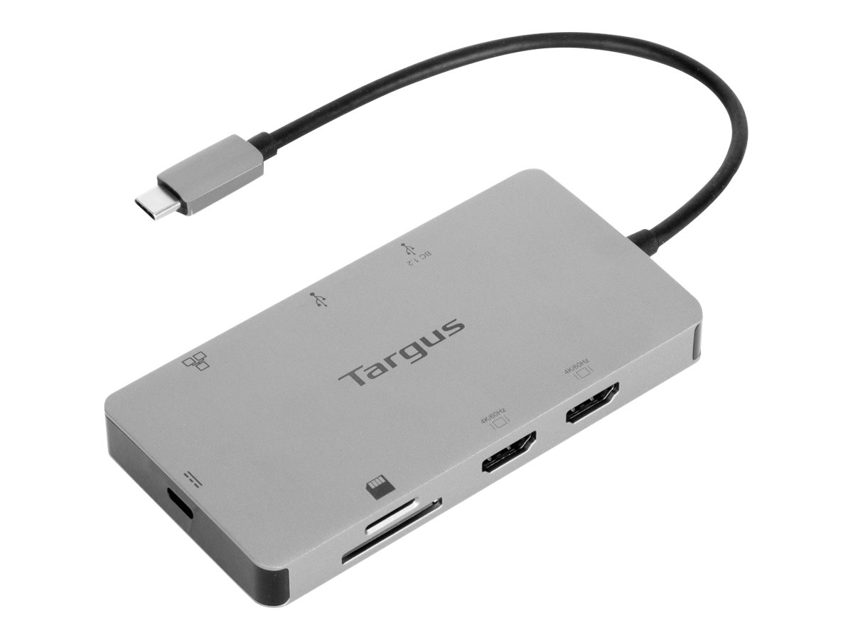 Targus DOCK423EU USB-C Dockingstation Dual HDMI 4K 100W Power Delivery Silber