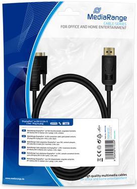 MediaRange MRCS199 Videokabel-Adapter 2 m DisplayPort DVI Schwarz (MRCS199)