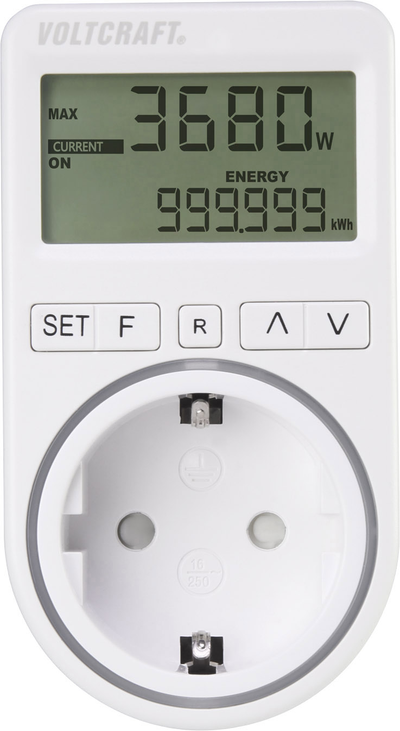 VOLTCRAFT SEM4500 Energiekosten-Messgerät Kostenprognose, Alarmfunktion, Stromtarif einstellbar (VC-8235895)