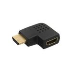 InLine® HDMI Adapter, Stecker / Buchse, seitlich rechts gewinkelt, vergoldete Kontakte (17600T)