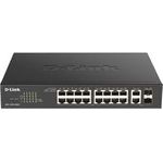 D-Link Switch 16G 2SFP PoE+ 130W 16x10/100/1000 2xSFP PoE (DGS-1100-18PV2)