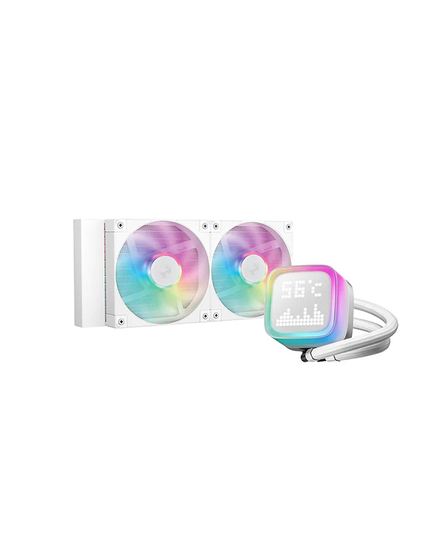 DeepCool LP240 All-in-One-Flüssigkeitskühler 12 cm 2 Lüfter Weiß