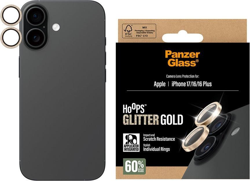 PanzerGlass Hoops Camera Lens Protector Glitter Gold für Apple iPhone 17  (PG46936)
