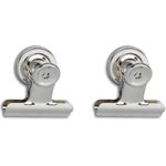 MAUL Briefklemmer mit Kraftmagnet, Breite: 50 mm, nickel aus vernickeltem Metall, Klemmweite: 20 mm - 1 Stück (2185096)