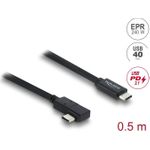 Delock Koaxiales USB 40 Gbps Kabel gewinkelt links rechts PD 3.1 240 W 0 (81709)