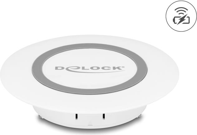 Delock Wireless Charger 15 W für Tischeinbau weiß (66260)