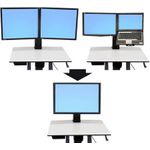 Ergotron WorkFit-C Convert-to-Single HD Kit from Dual or LCD & Laptop (97-607)