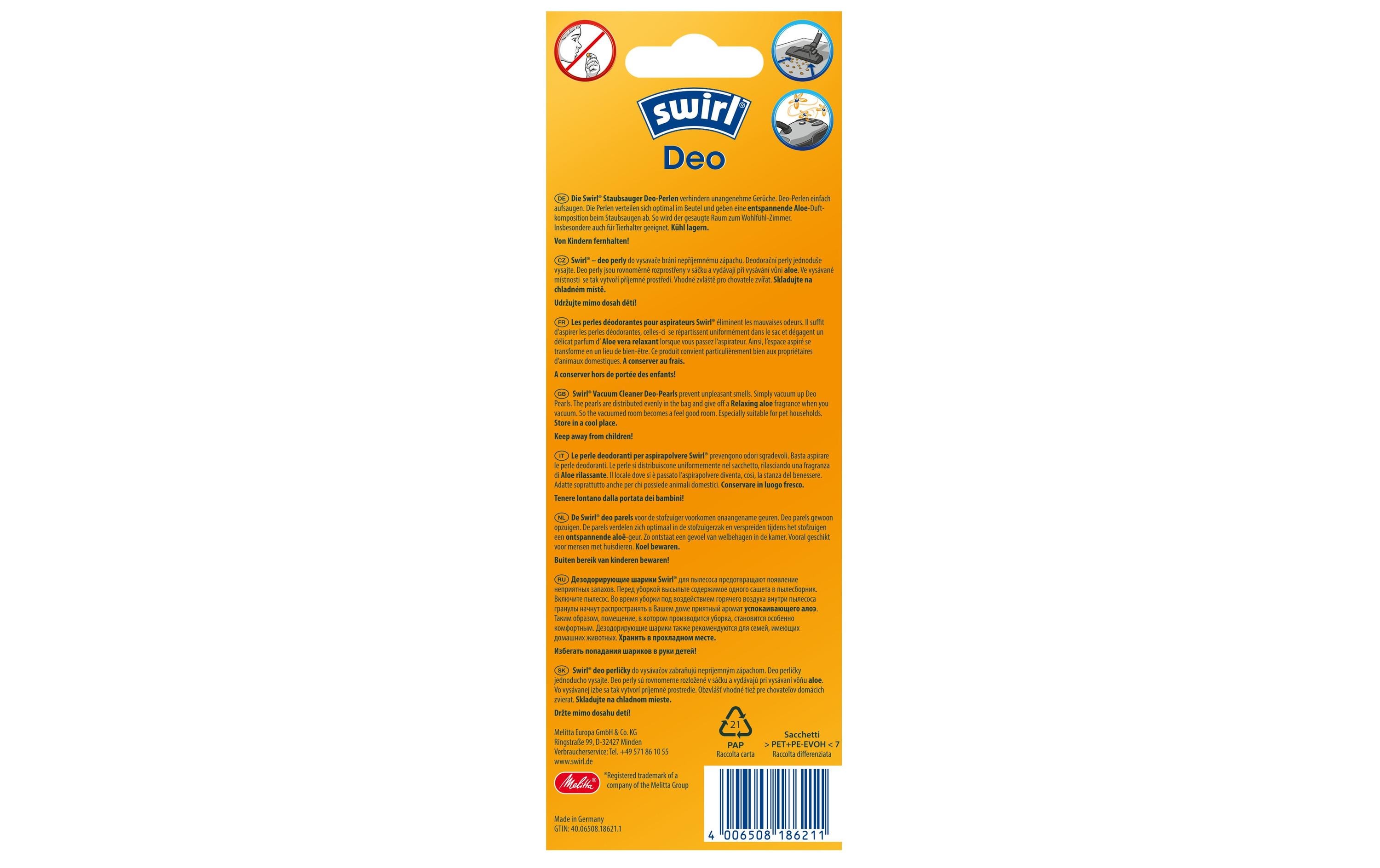 Melitta Swirl Deo-Perlen Belebende Aloe, 4er-Pack