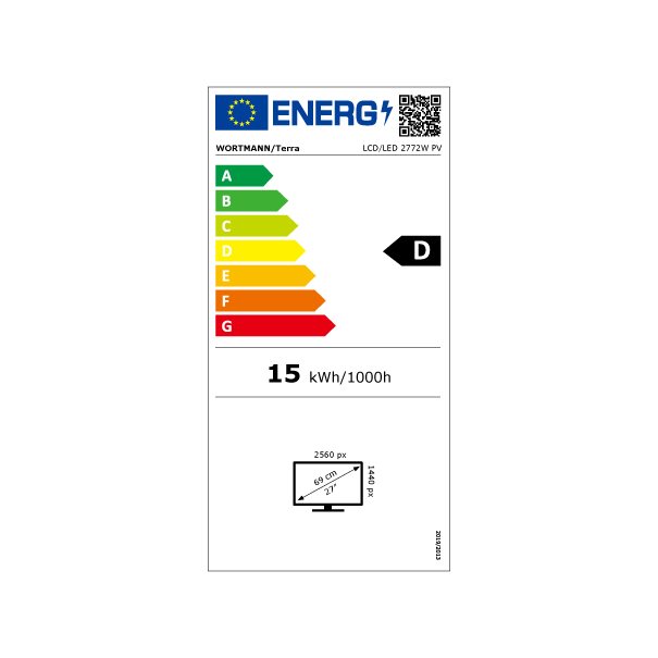 Wortmann AG TERRA 3030223 Computerbildschirm 68,6 cm (27") 2560 x 1440 Pixel Wide Quad HD LCD Schwarz (3030223)