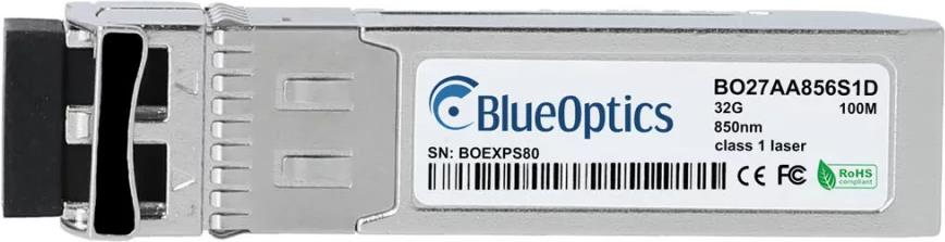 Kompatibler Dell Brocade 407-BBXM BlueOptics BO27AA856S1D SFP28 Transceiver, LC-Duplex, 32GBASE-SW, Multimode Fiber, 850nm, 100 Meter, DDM, 0°C/+70°C (407-BBXM-BO)