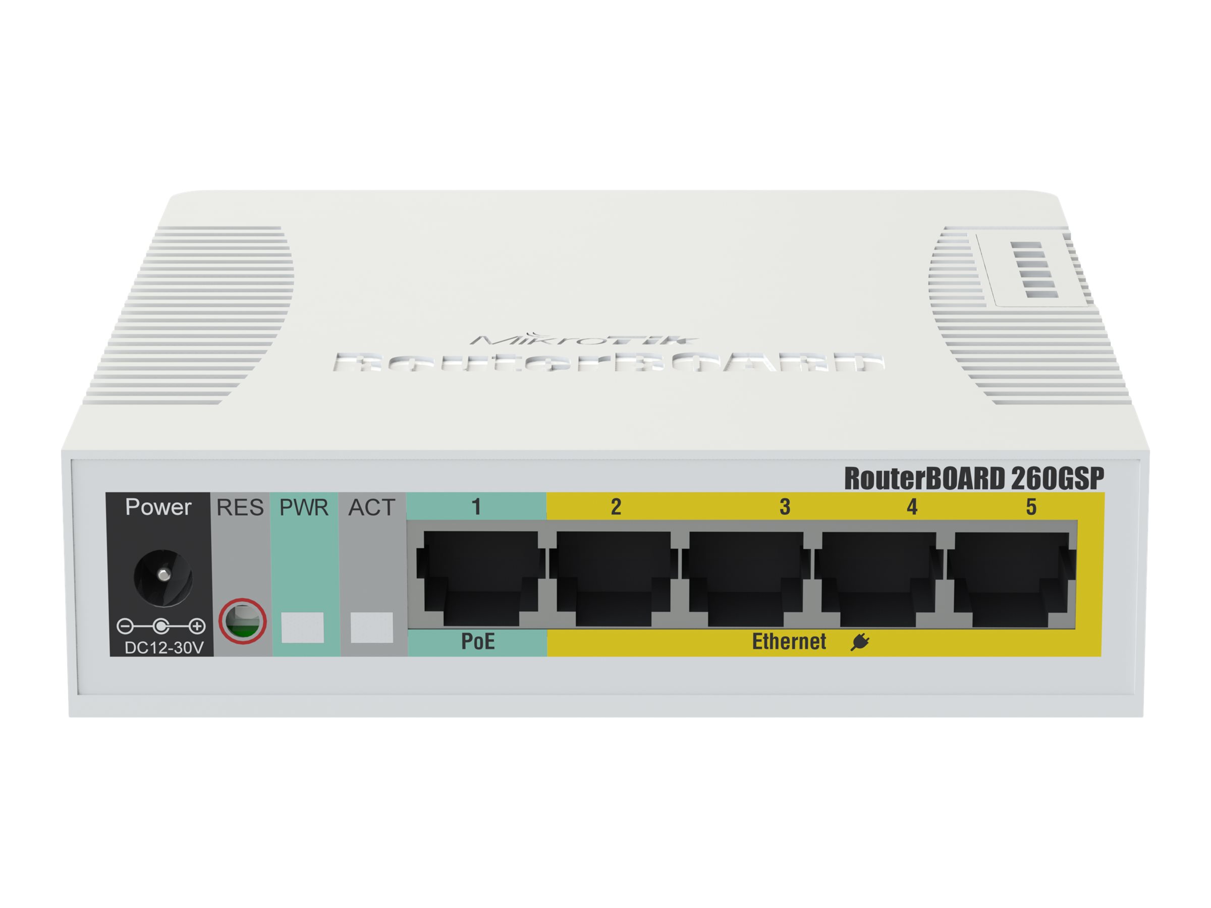 MikroTik RouterBOARD RB260GSP Managed Switch 6 Ports Weiß