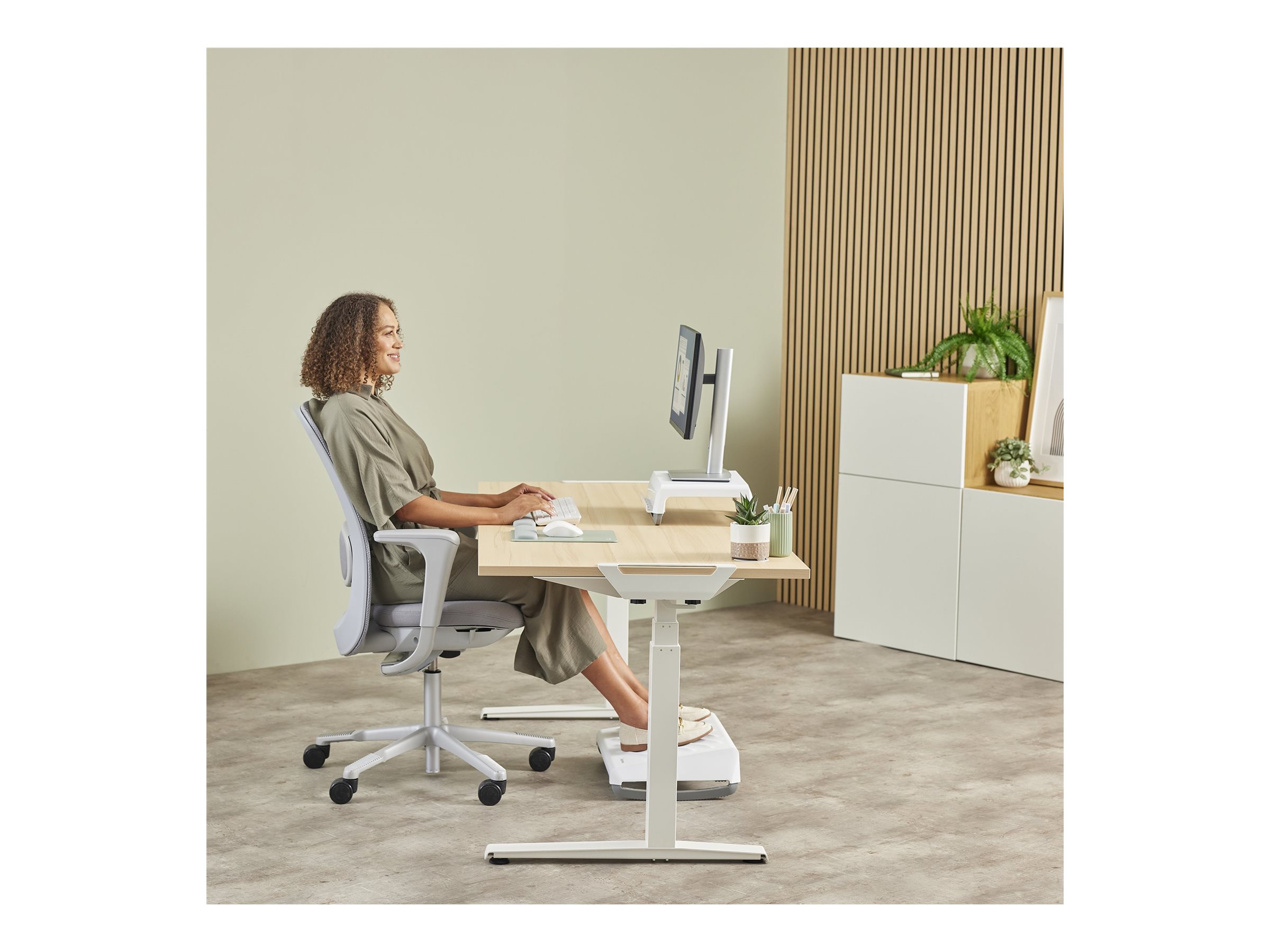Fellowes Breyta XL Mauspad mit Handgelenkauflage Salbei