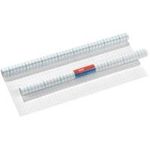 herlitz Buchschutzfolie, 400 mm x 3 m, PP, transparent selbstklebend, Gitterlinien auf dem Unterlagenpapier für (5163100)