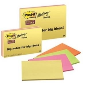 3M Post-it Super Sticky Meeting Notes, 149 x 200 mm (6845-SSP)