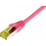 Patchkabel RJ45, CAT6A 500Mhz, 0,15m, magenta, S-STP(S/FTP), TPE/LSZH(Ultraflex), AWG26, mitCat.7 Rohkabel, Synergy 21 (S217698)
