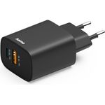 Hama Schnellladegerät, 1x USB-A, 1x USB-C, PD, 30 W, Schwarz (00201960)