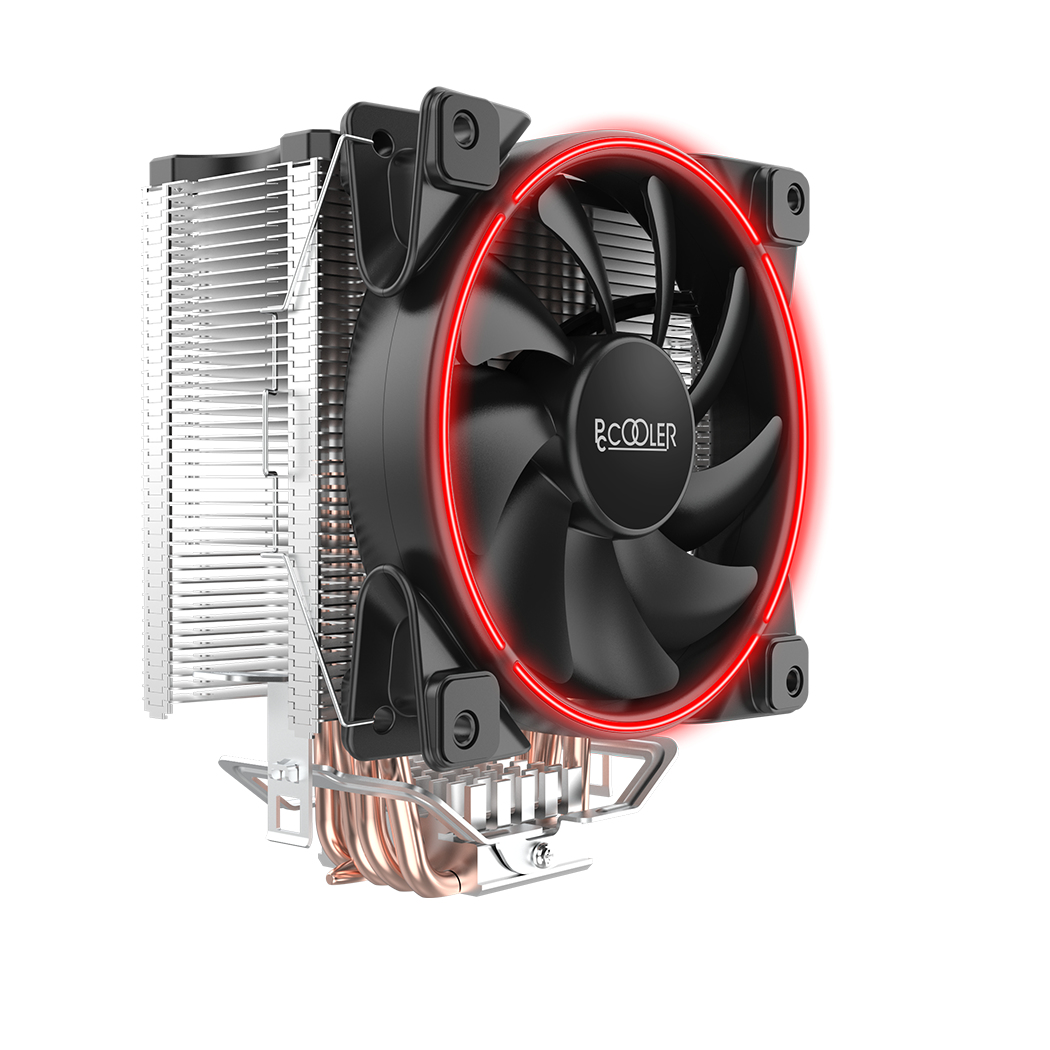 PCCOOLER GI-X5 CPU-Kühler 12 cm 1800 RPM Aluminium Rot