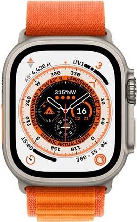 APPLE Watch Ultra GPS + Cellular 49mm Titanium Case with Orange 