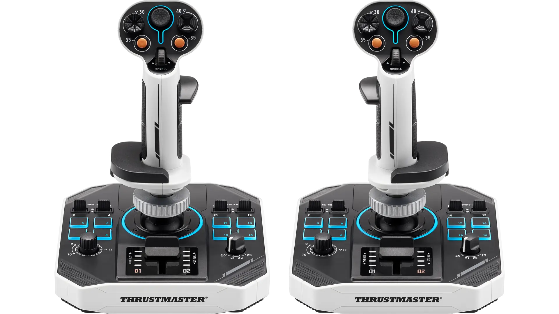 Thrustmaster Sol-R 2 HOSAS Space Sim Duo Joystick Kabelgebunden USB-C PC Schwarz, Weiß
