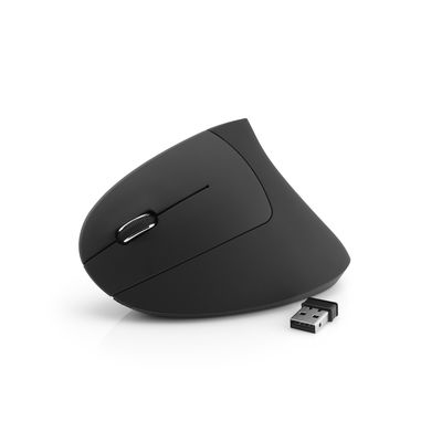 MediaRange MROS233 Vertikale Maus kabellos 2.4 GHz 6 Tasten 1600 DPI Ergonomisch für Linkshänder Schwarz