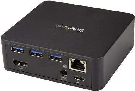 StarTech.com USB-C Dock, USB Type-C Laptop Docking Station w/ Single 4K 30Hz HDMI, 85W Power Delivery, 4-Port USB 3.0 Hub, Gigabit Ethernet (GbE), Audio, Compact USB 3.1 Gen 1 Type-C Dock (DK30CHDPDUE)