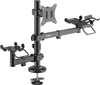 SpeaKa Professional SP-POS-200 Monitor-Tischhalterung 17-32 Zoll Schwarz für POS-Terminal + Drucker