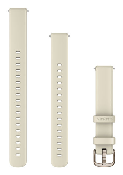 Garmin Lily 010-13302-00 14 mm Silikon-Uhrarmband Coconut, cream gold