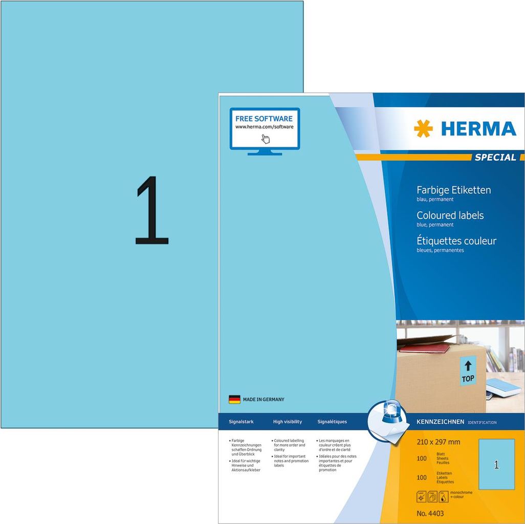 HERMA Special Permanent selbstklebende, matte Papieretiketten