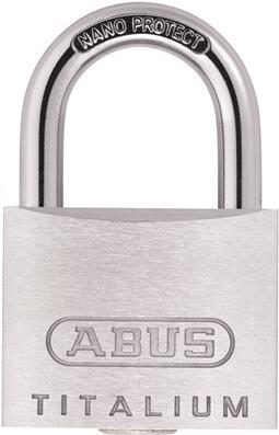Abus Vorhangschloss Titalium 64TI/40 4er Pack gleichschließend m.5 Schlüsseln (56960)