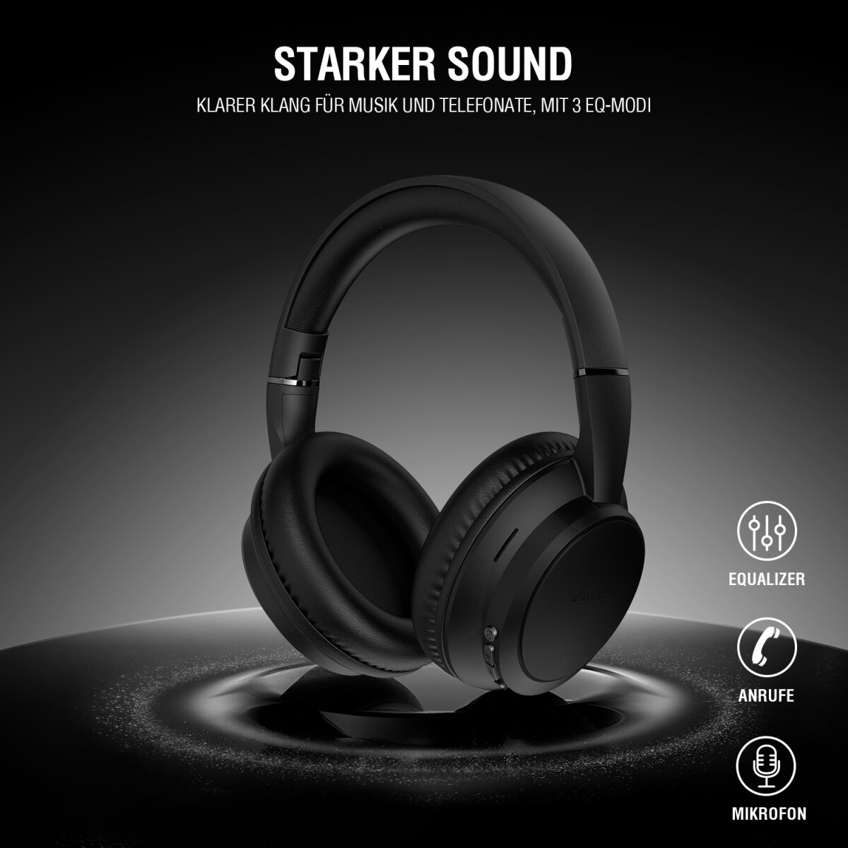 4smarts SkyBuds Wave Over-Ear Bluetooth Kopfhörer Schwarz