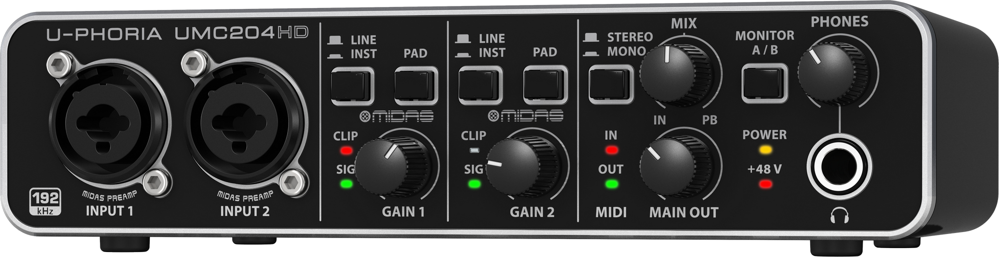 Behringer UMC204HD Audio-Interface Schwarz