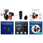 FISCHER FAHRRAD Fahrradbeleuchtung Set PLUS 100/130 Fernlicht + TWIN STOP LED Schwarz (50685)