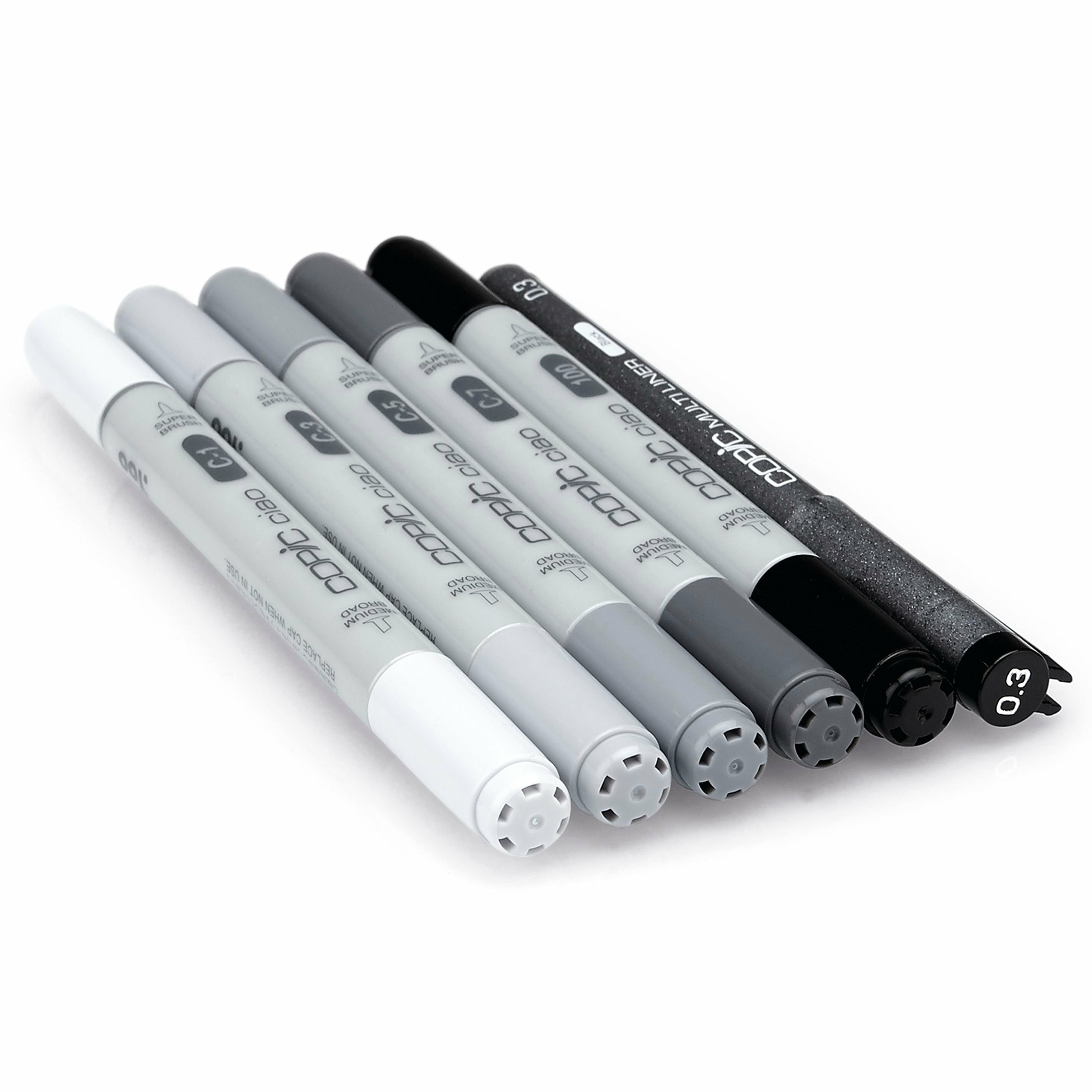 COPIC Ciao 5+1 Set Cool Grey 6 Stück Grau, Hellgrau