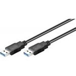 Wentronic Goobay USB 3.0 SuperSpeed Kabel, Schwarz, 0.5 m - USB 3.0-Stecker (Typ A) > USB 3.0-Stecker (Typ A) (95716)