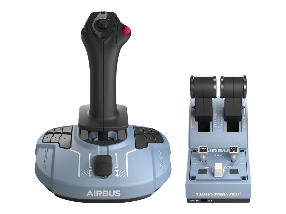 Thrustmaster TCA Officer Pack Airbus Edition Sidestick und Throttle Quadrant Schwarz/Blau