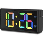 Hama Digitaler Wecker Ibiza, Multicolor-Display, mit USB-Ladefunktion, Schwarz (00222208)