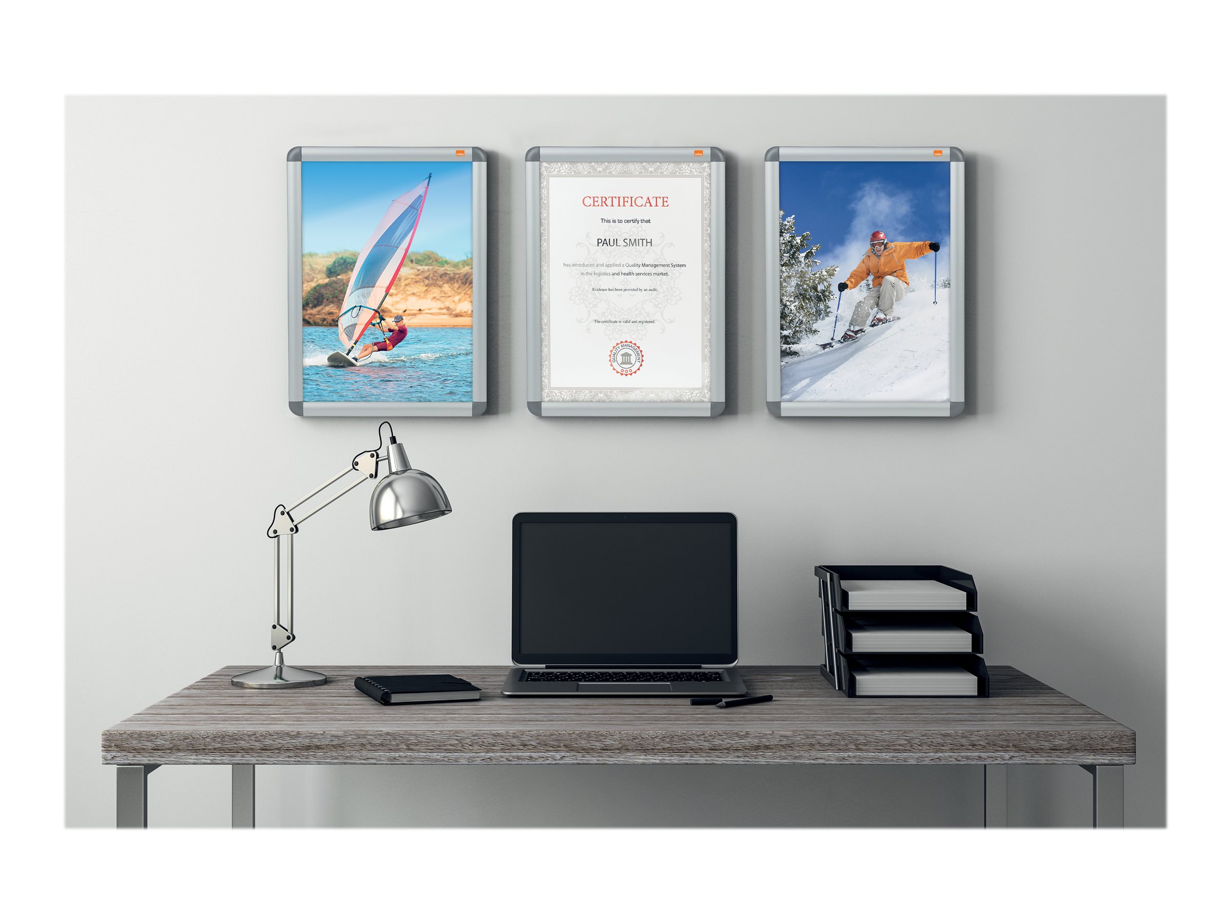 Nobo Plakatrahmen A3 25 mm Silber