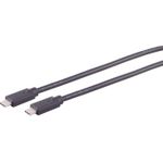 S/CONN maximum connectivity USB Kabel Typ-C Verbindungskabel, 2.0, 100W, schwarz, 4,0m (13-28405)