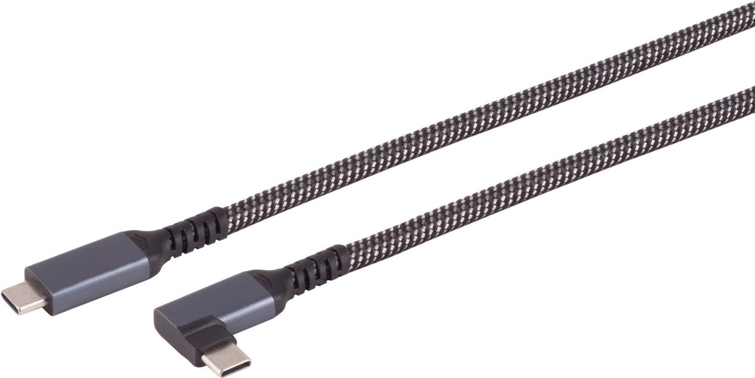 S-Conn 14-75014 USB Kabel 1,5 m USB 3.2 Gen 2 (3.1 Gen 2) USB C Schwarz - Weiß (14-75014)