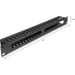 Delock 19" 1 HE Kabelmanagement Rangierpanel mit 2Öffnungen 1 Metall (81558)