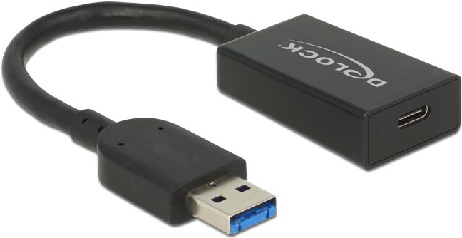 Delock Konverter USB 3.1 Gen 2 Typ-A Stecker > USB Type-C™ Buchse Aktiv schwarz 15 cm (65698)