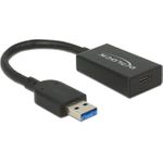 Delock Konverter USB 3.1 Gen 2 Typ-A Stecker > USB Type-C™ Buchse Aktiv schwarz 15 cm (65698)