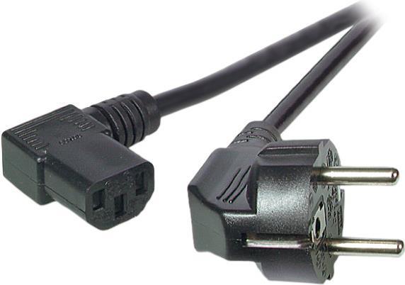 EFB-Elektronik Netzleitung Schutzkontakt 90° - C13 90°, schwarz, 5,0 m, 3 x 1,00 mm² Hersteller: EFB Elektronik (EK535.5)