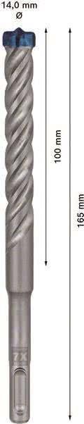 Bosch Accessories EXPERT SDS plus-7X 2608900119 Hammerbohrer 1 Stück 14.00 mm Gesamtlänge 165 mm SDS-Plus 1 St.