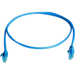 Telegärtner 100008054 RJ45 Netzwerkkabel, Patchkabel CAT 6 1.0 m Blau Flammwidrig, mit Knickschutztülle 1 St.